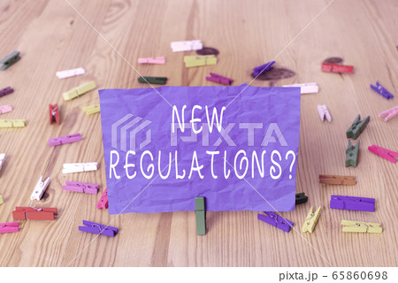 Writing note showing New Regulations Question 65860698