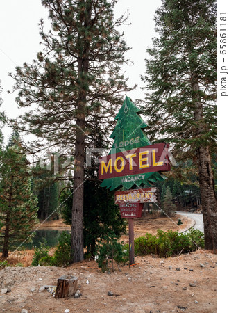 Rustic motel sign in USA Rustic motel sign in USA 65861181