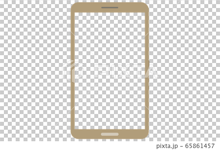 写真フレーム スマホ画面部分の透過素材のイラスト素材