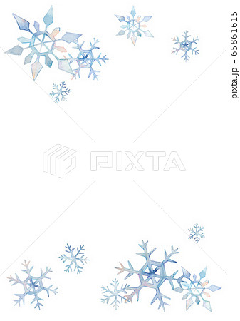 雪の結晶の背景、少なめ 65861615