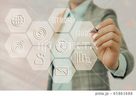 Text sign showing Get More Leads. Conceptual photo 65861688
