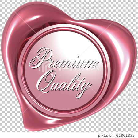Vector illustration Shiny heart-shaped sealing wax background transparent Vector illustration Shiny heart-shaped sealing wax background transparent 65861855
