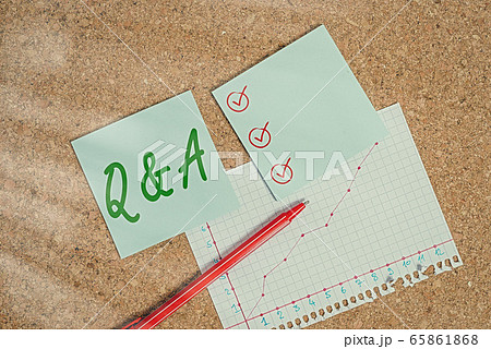 Text sign showing Q And A. Conceptual photo a Text sign showing Q And A. Conceptual photo a 65861868