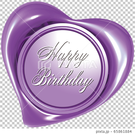 Vector illustration Shiny heart-shaped sealing wax background transparent 65861884