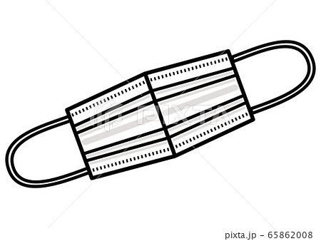 斜めに配置したシンプルな白い不織布マスク。 65862008