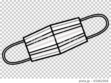 斜めに配置したシンプルな白い不織布マスク。 65862008