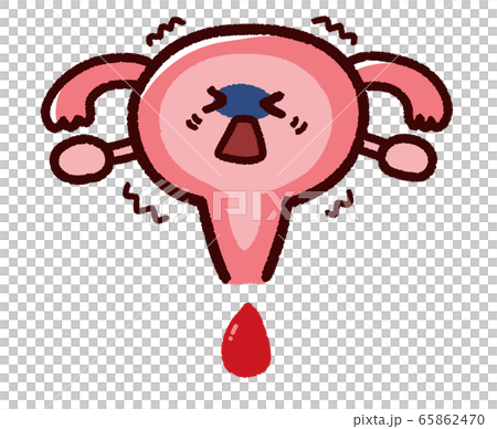 Cute viscera uterus disease bleeding - Stock Illustration [65862470 ...