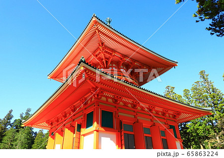 秋の高野山 壇上伽藍 根本大塔 秋の高野山 壇上伽藍 根本大塔 65863224