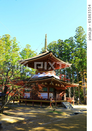 秋の高野山 壇上伽藍 東塔 秋の高野山 壇上伽藍 東塔 65863554