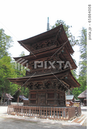 若一王子神社三重塔　長野県大町市 65864008