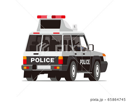 パトカー 警察車両 Suv 4wd 四駆 パトロールカーのイラスト素材