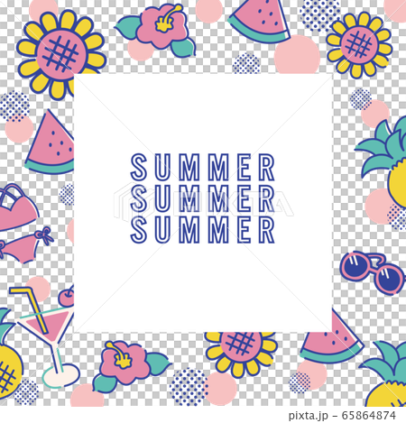夏　フレーム　アイコン 65864874
