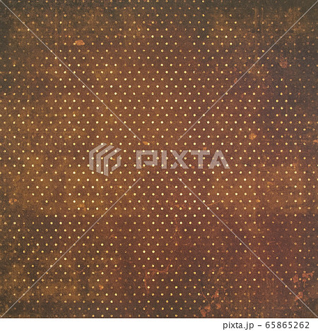 背景素材シリーズ---グランジ　ブラウン/ホワイトドット柄 65865262