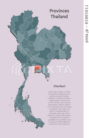 Asia country Thailand map or province Chonburi 65865611