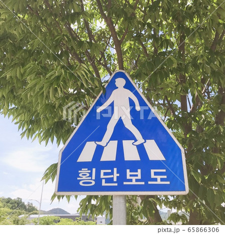 横断歩道 標識 青 65866306