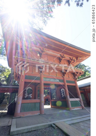 鹿島神宮の樹業と楼門 65866423