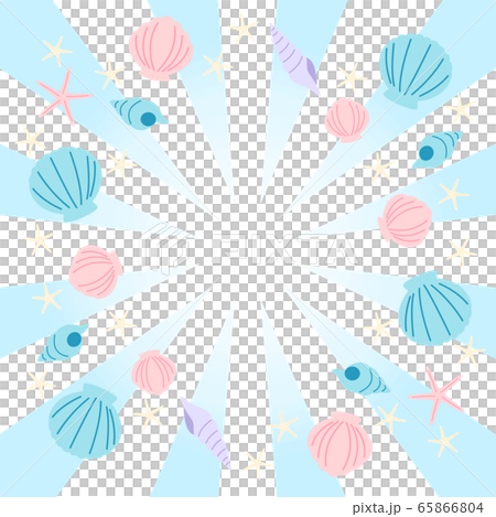 Flash and seashell square - Stock Illustration [65866804] - PIXTA