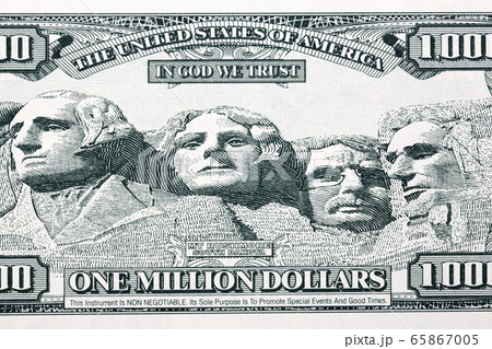 Mount Rushmore with sculptures of American presidents from collector's money Mount Rushmore with sculptures of American presidents from collector's money 65867005