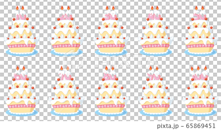 Anniversary cake icon (fresh cream) 65869451