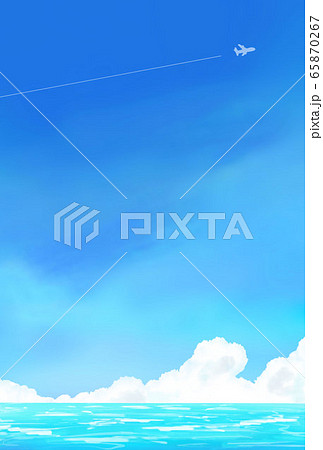 海 空 雲 背景イメージのイラスト素材