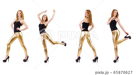 Young redhead girl in tight leggings Young redhead girl in tight leggings 65870627