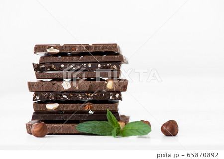 Different kinds of chocolates with nuts cocoa Different kinds of chocolates with nuts cocoa 65870892