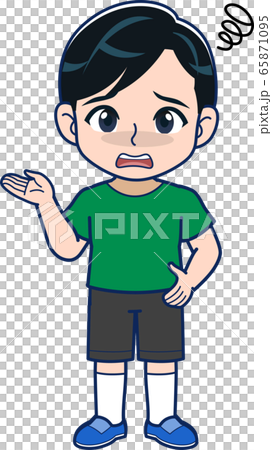 綠色t恤的男孩 65871095