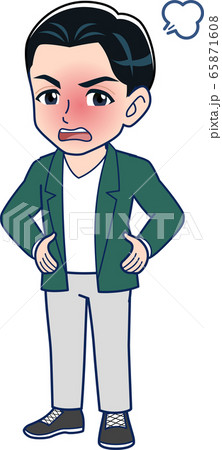 ジャケットの若者のイラスト ジャケットの若者のイラスト 65871608