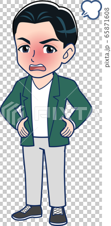 ジャケットの若者のイラスト ジャケットの若者のイラスト 65871608