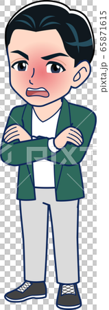 Illustration of a young man in a jacket 65871615