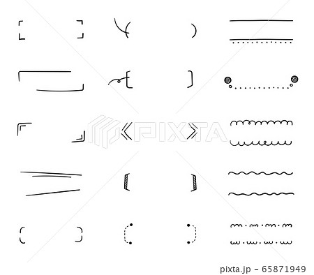 シンプルでおしゃれな手書きの見出し イラスト ふきだしのイラスト素材 65871949 Pixta