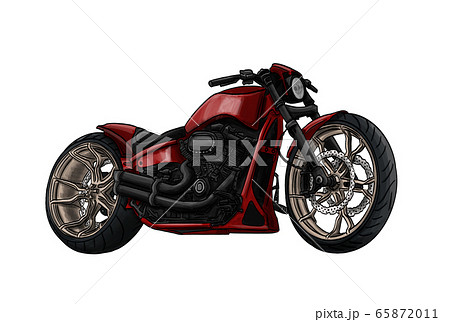 Harley Davidson Motorcycle のイラスト素材