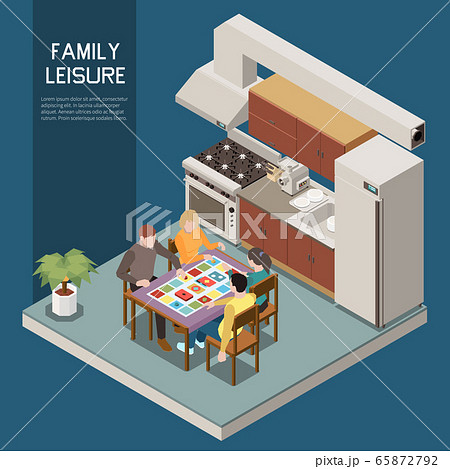 Family Leisure Isometric Background 65872792