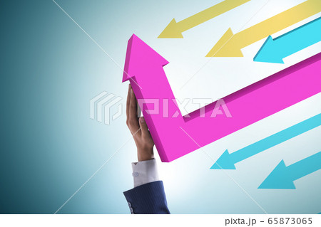 Economic recovery concept with the line charts 65873065
