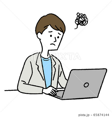 悩む男性ビジネスマン 65874144