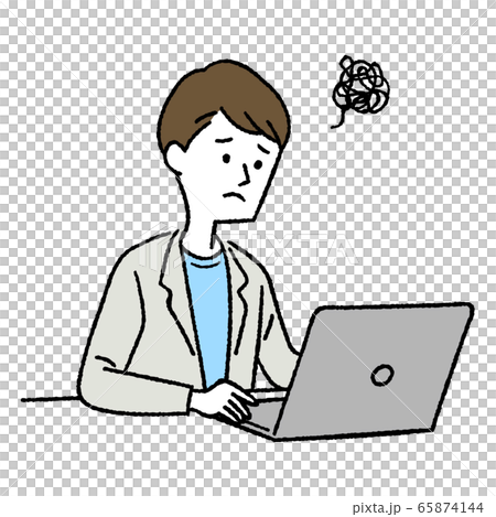 悩む男性ビジネスマン 65874144