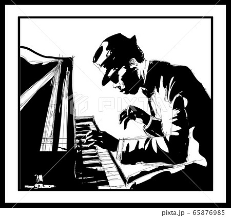 Piano jazz - Male pianist practicing Piano jazz - Male pianist practicing 65876985