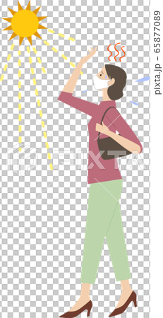 Illustration vector where the mask gets damp in summer 65877089