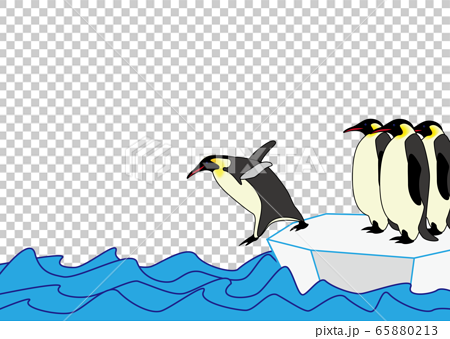 ファーストペンギン 最初に挑戦する者 のイラスト素材