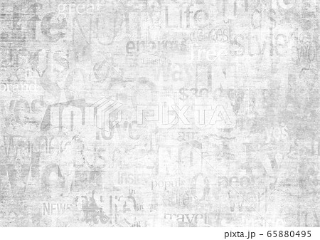 Old newspaper paper grunge with letters, words texture background
