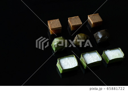 Malaysian food. chocolate jelly, kuih koci, and Malaysian food. chocolate jelly, kuih koci, and 65881722