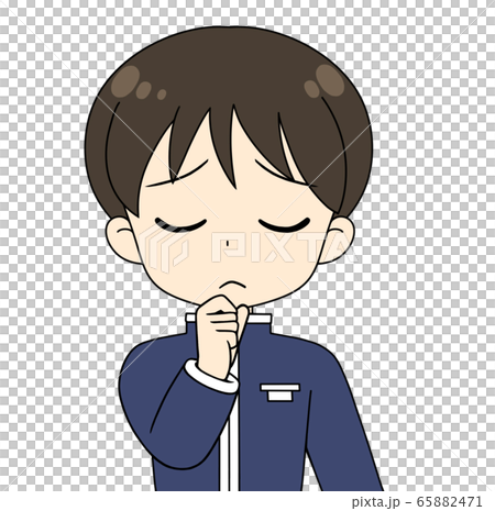 学生服 学ラン 男子 高校生 中学生 イラストのイラスト素材