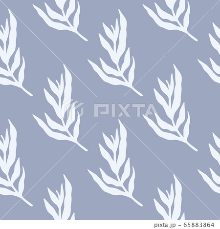Jungle plants silhouette leaves seamless pattern 65883864