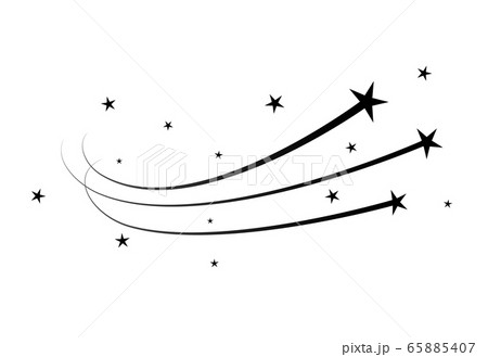 Magic star dust trail, star glitter vector shoot of comet. Flying meteorite stardust 65885407