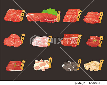 焼肉肉部位プレートセット 65886120