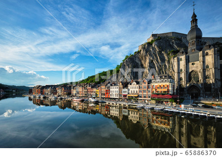 View of picturesque Dinant town. Belgium 65886370