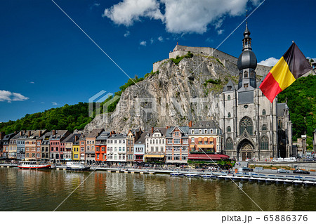 View of picturesque Dinant town. Belgium 65886376