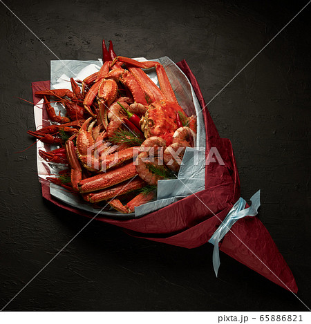 Beautiful unusual packaging of seafood Beautiful unusual packaging of seafood 65886821