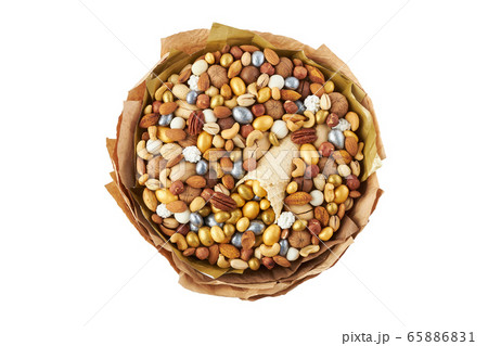 Bouquet created from nuts of different grades Bouquet created from nuts of different grades 65886831