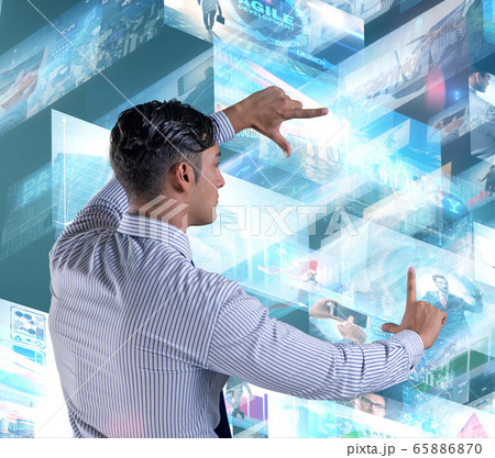 Collage of photos with businessman Collage of photos with businessman 65886870
